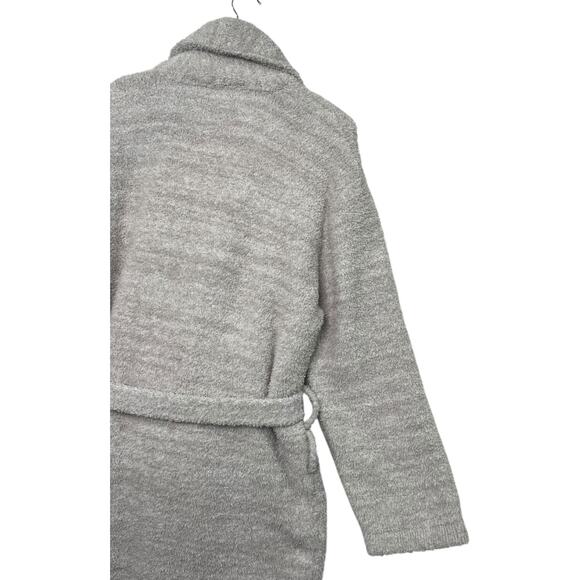 Barefoot Dreams Cozy Chic Robe Womens 2 Tan Solid Long Sleeve Belted Lounge - Picture 10 of 13